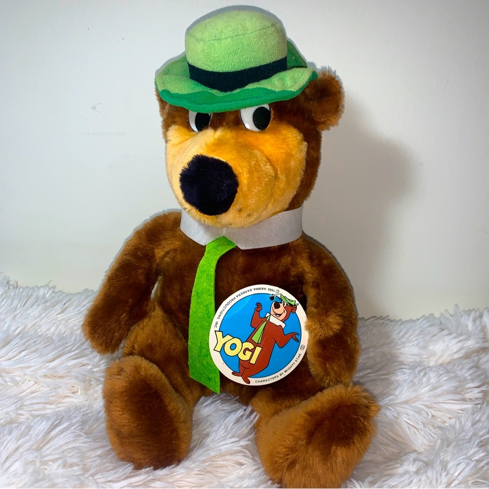 Vintage 1980 Mighty Star Yogi Bear Plush Hanna Barbera